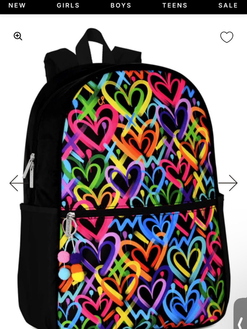 COREY PAIGE HEARTS BACKPACK